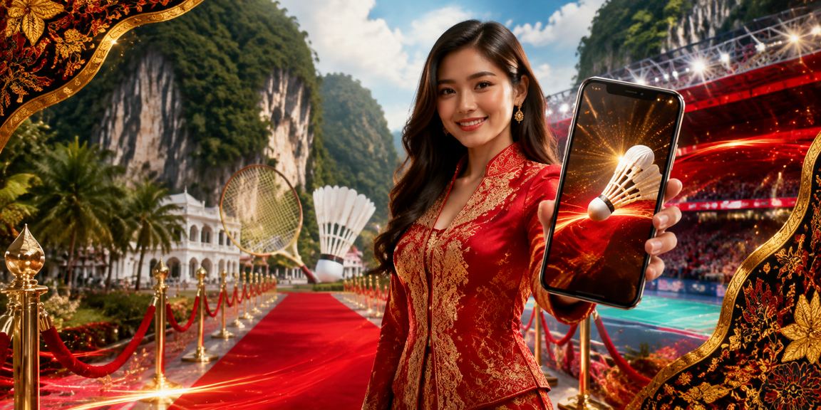 Pemain menggunakan aplikasi kasino berlatarbelakang batik di Ipoh untuk bermain jackpot